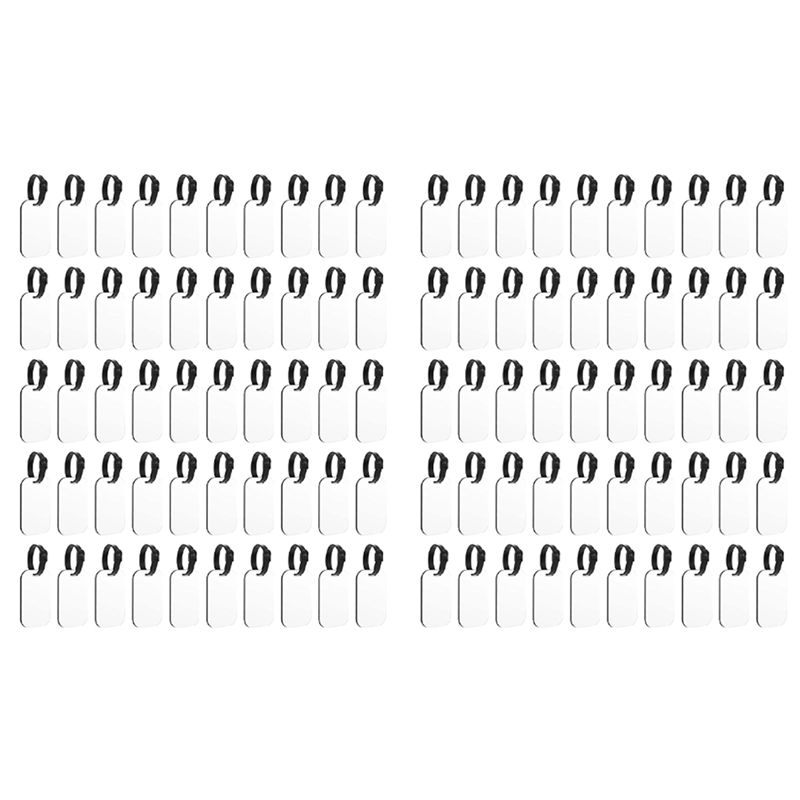 Travel Accessories Logo - NEW-100PCS Sublimation Blank Luggage Tags White