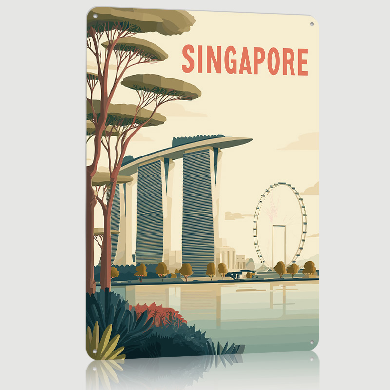Travel Accessories Singapore - Singapore Travel Poster Custom Wall Art