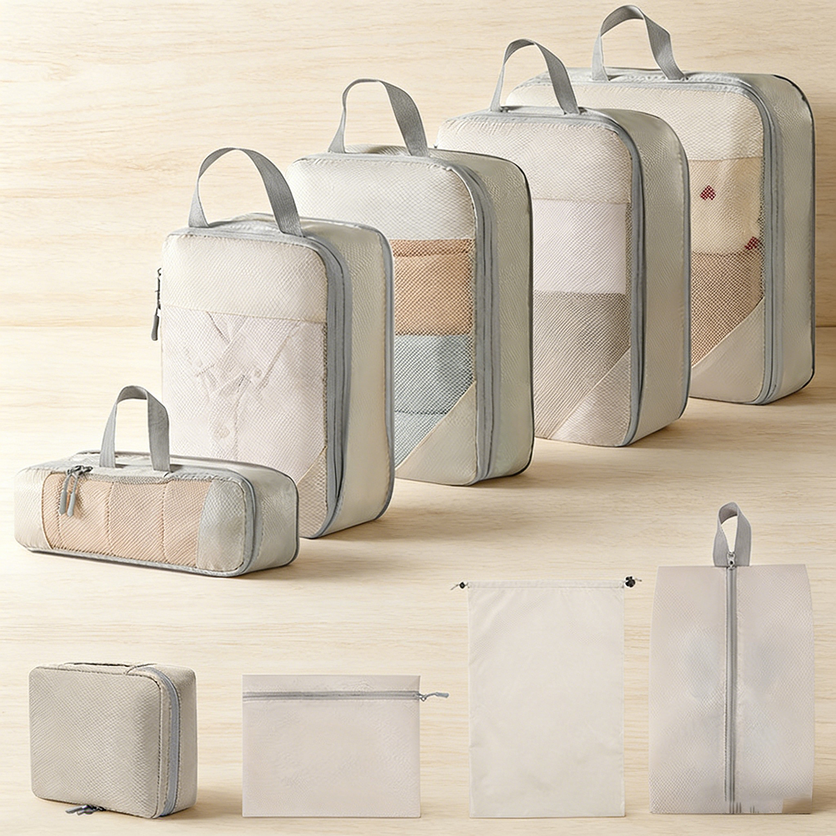 Travel Accessories Organiser - 5pcs/set Lightweight Portable Travel Compression Storage