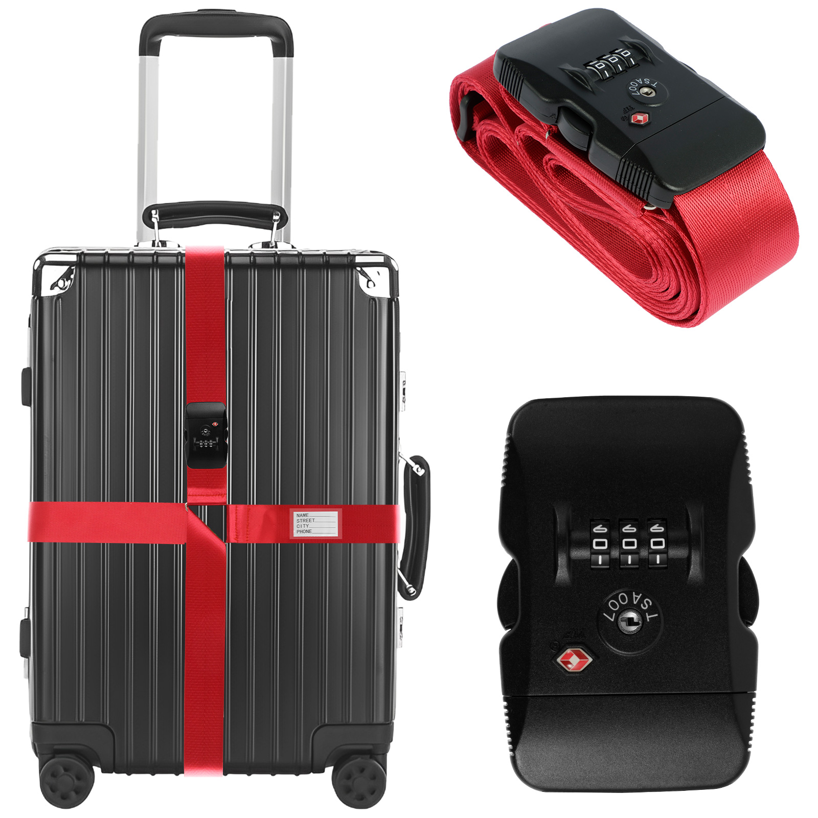 Travel Accessories Essentials - Adjustable Length Luggage Packing Belt Portable