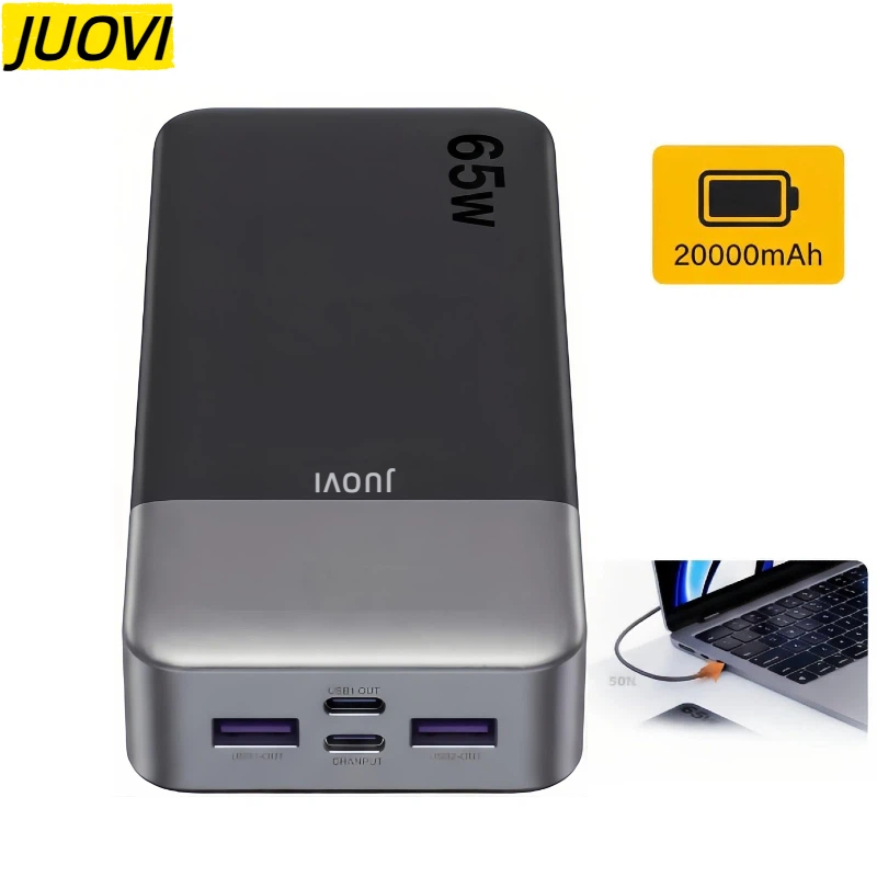 Travel Accessories Display - JUOVI 20000mAh Power Bank 65W PD