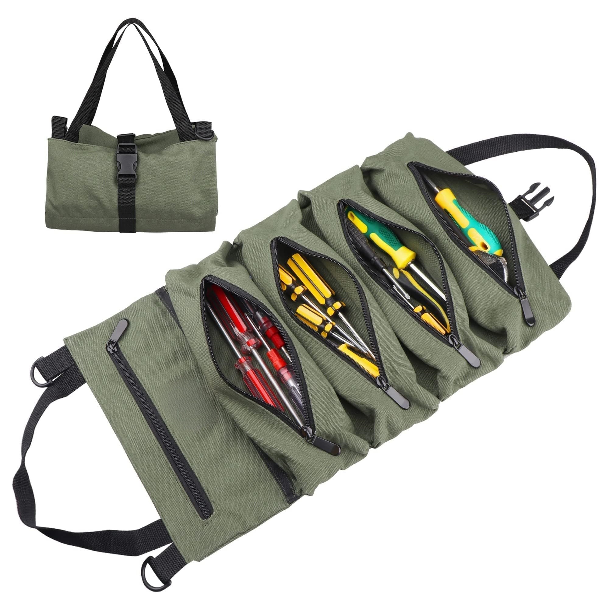 Canvas Tool Roll Up Pouch - He - Travel Accessories Organiser reseña y precio