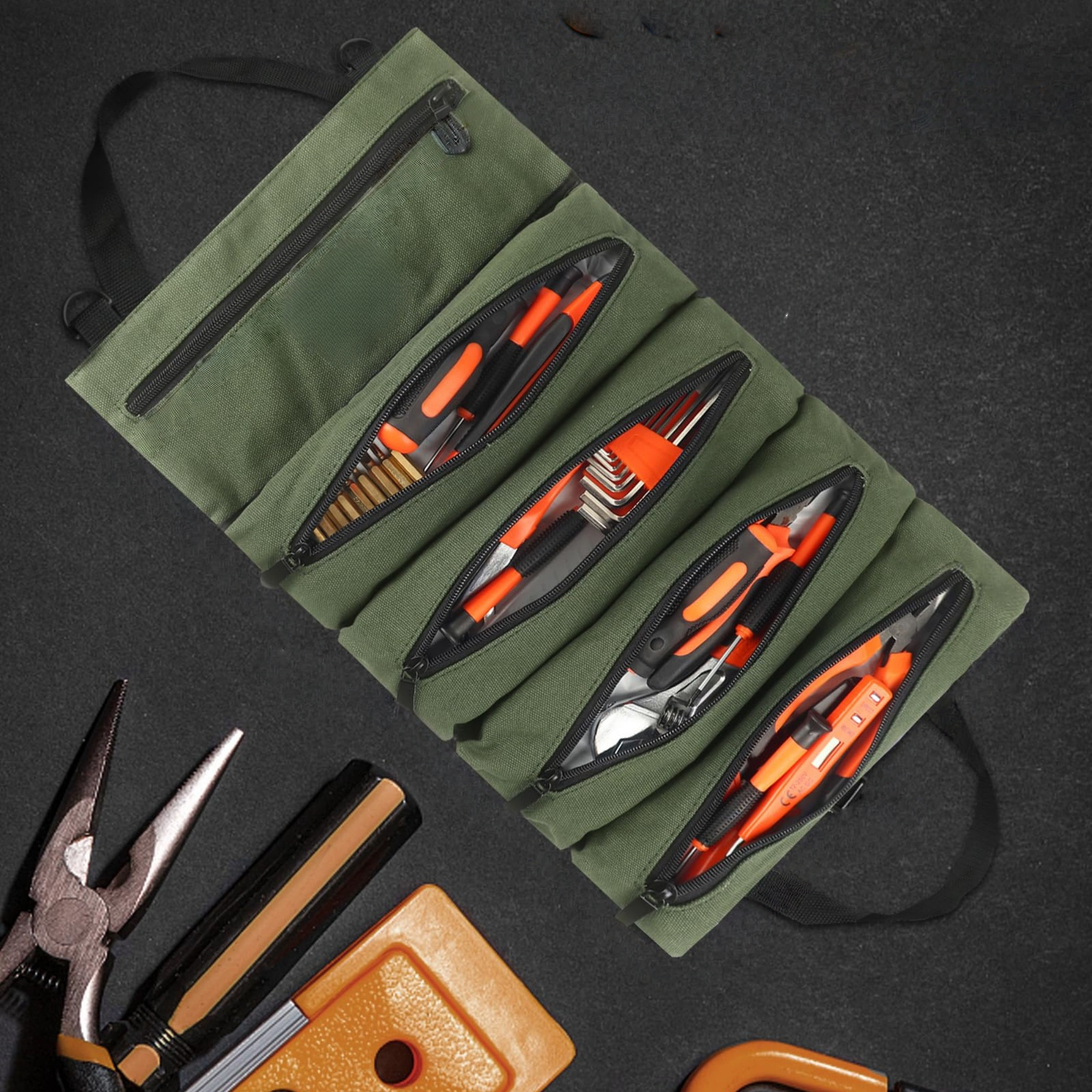 Canvas Tool Roll Up Pouch - He - Travel Accessories Organiser reseña y precio