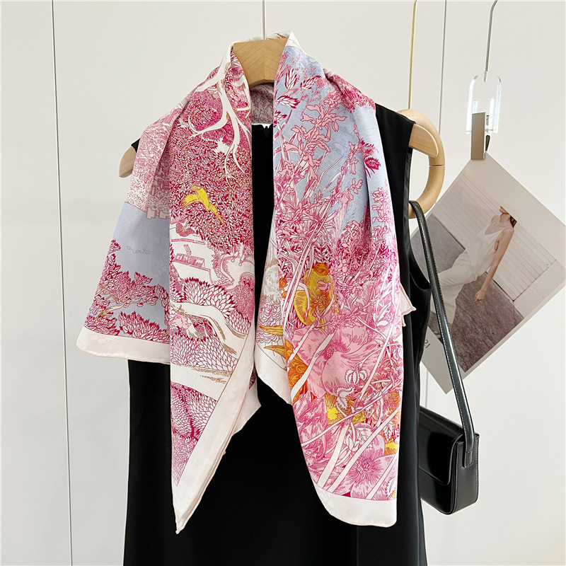 Mulberry Silk Scarf Double Fac - Travel Accessories Neck reseña y precio