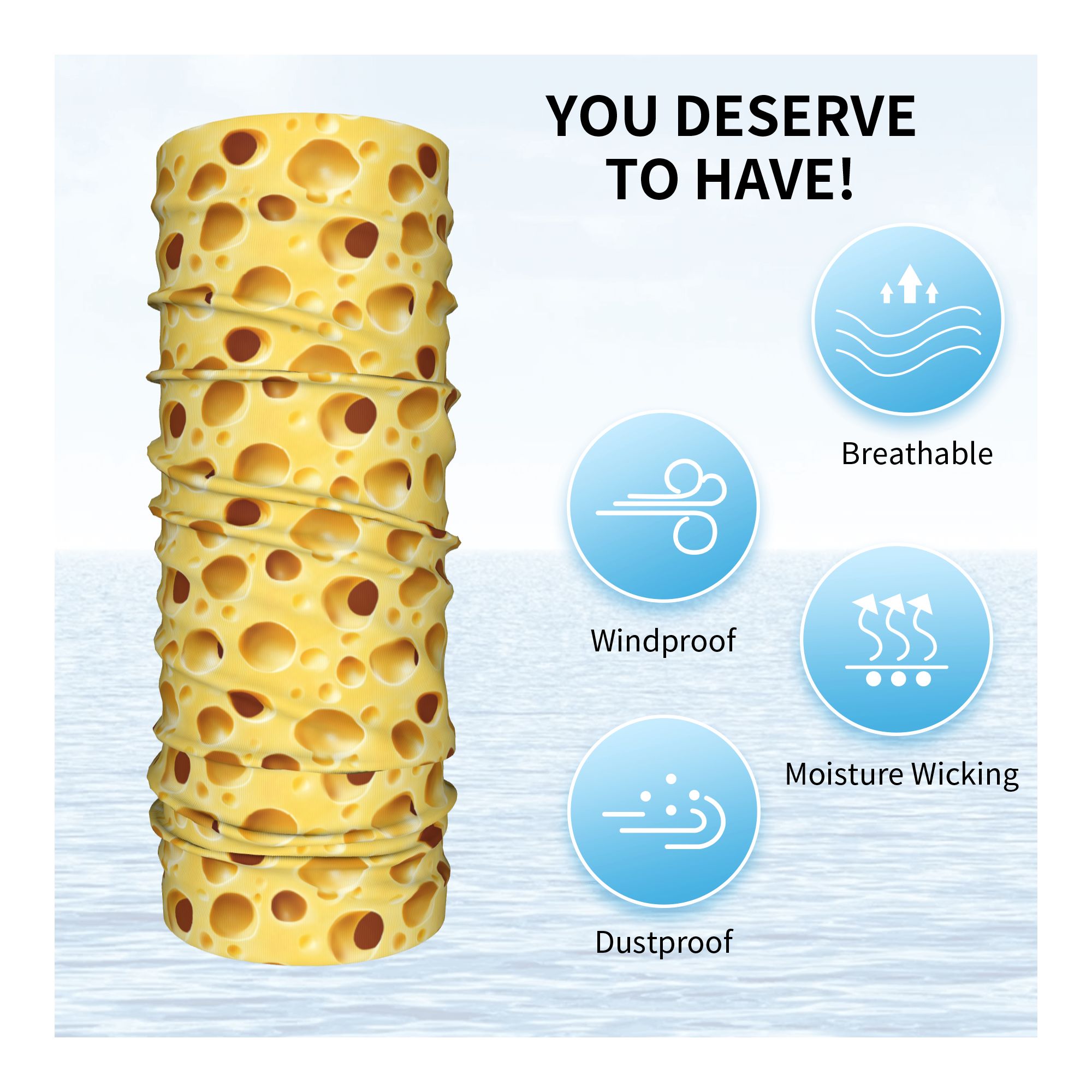 Cheese Bandana Neck Gaiter Pri - Travel Accessories Neck reseña y precio