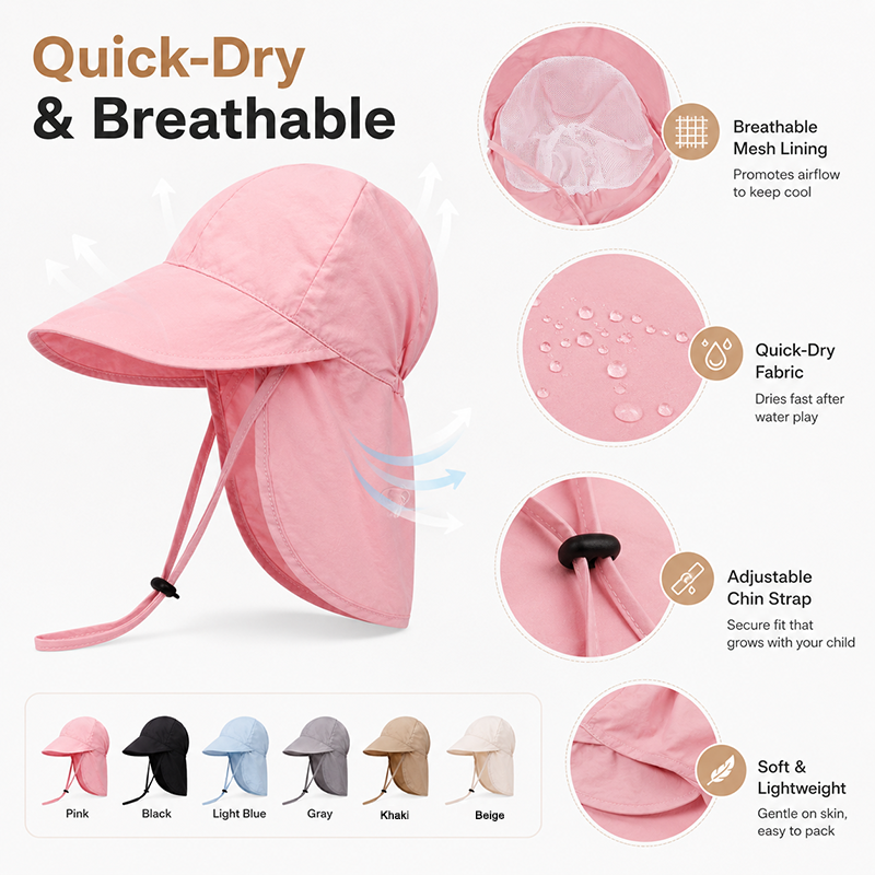 Quick Dry Baby Hats Summer Thi - Travel Accessories Neck reseña y precio