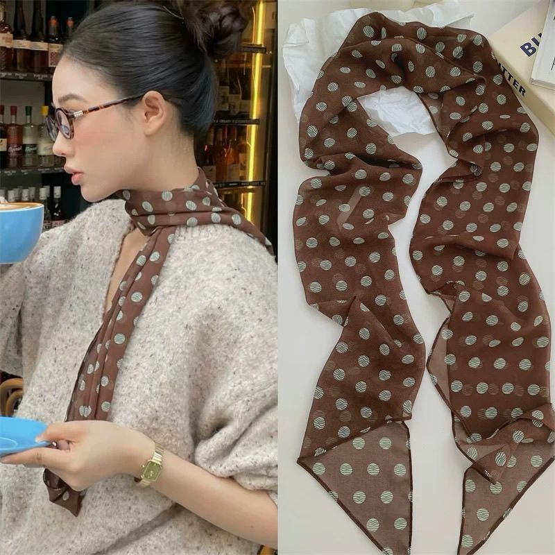 Women Brown Polka Dot Printed  - Travel Accessories Neck reseña y precio