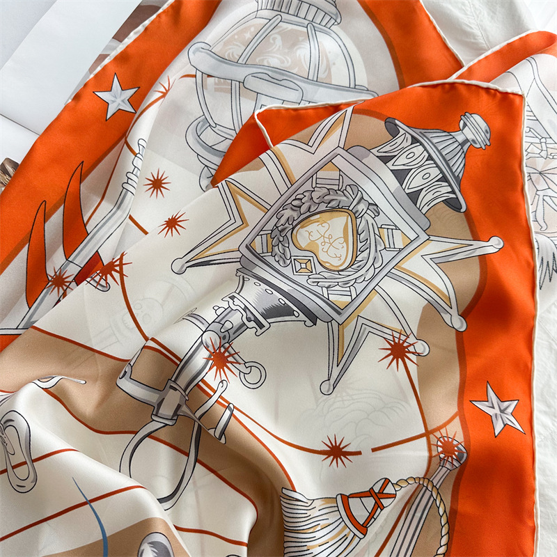 Luxury Brand Scarf Large Silk  - Travel Accessories Neck reseña y precio