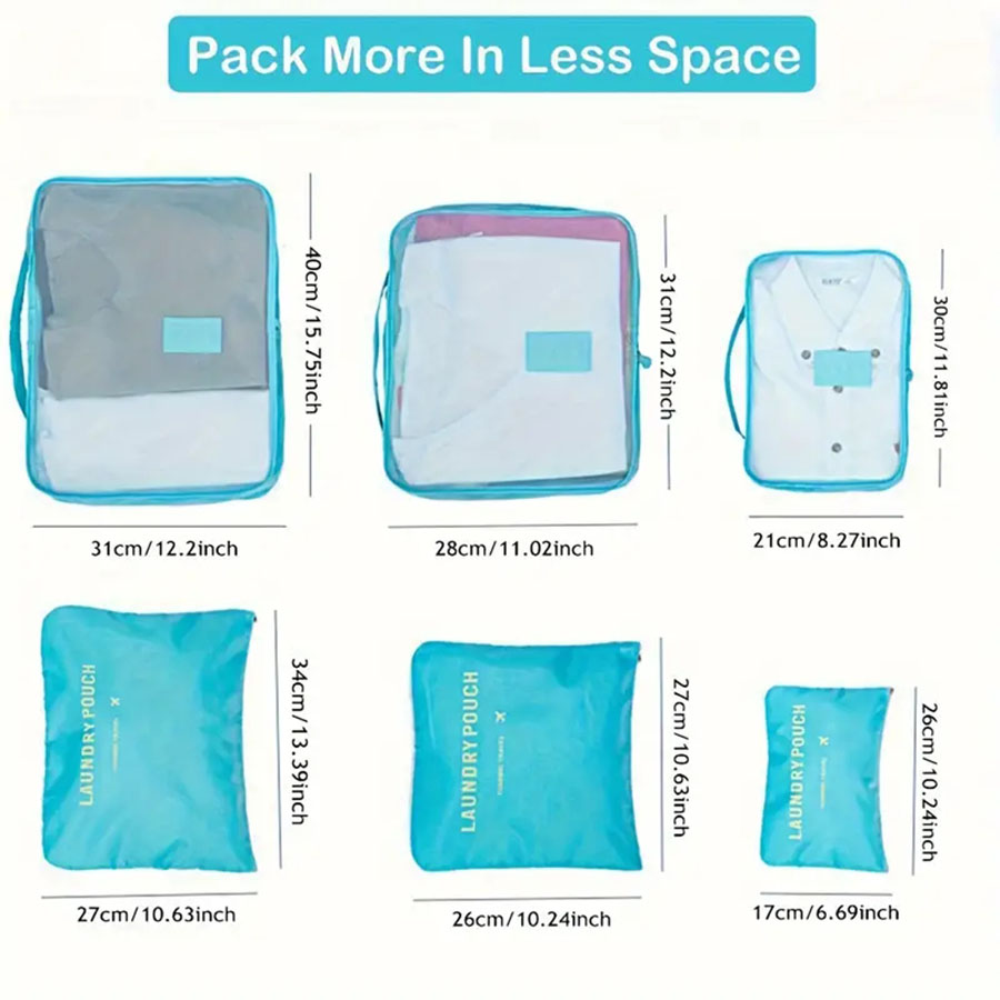 6pcs Travel Organizer Storage  - Travel Accessories Organiser reseña y precio