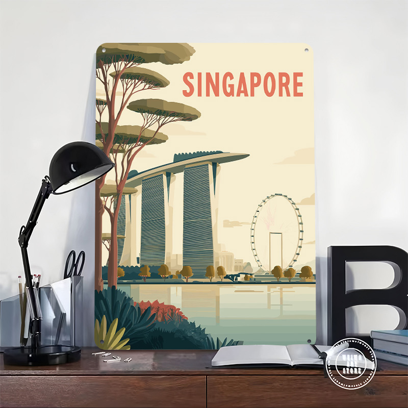Singapore Travel Poster Custom - Travel Accessories Singapore reseña y precio