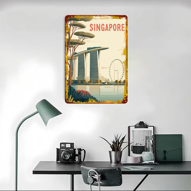 Singapore Travel Poster Custom - Travel Accessories Singapore reseña y precio