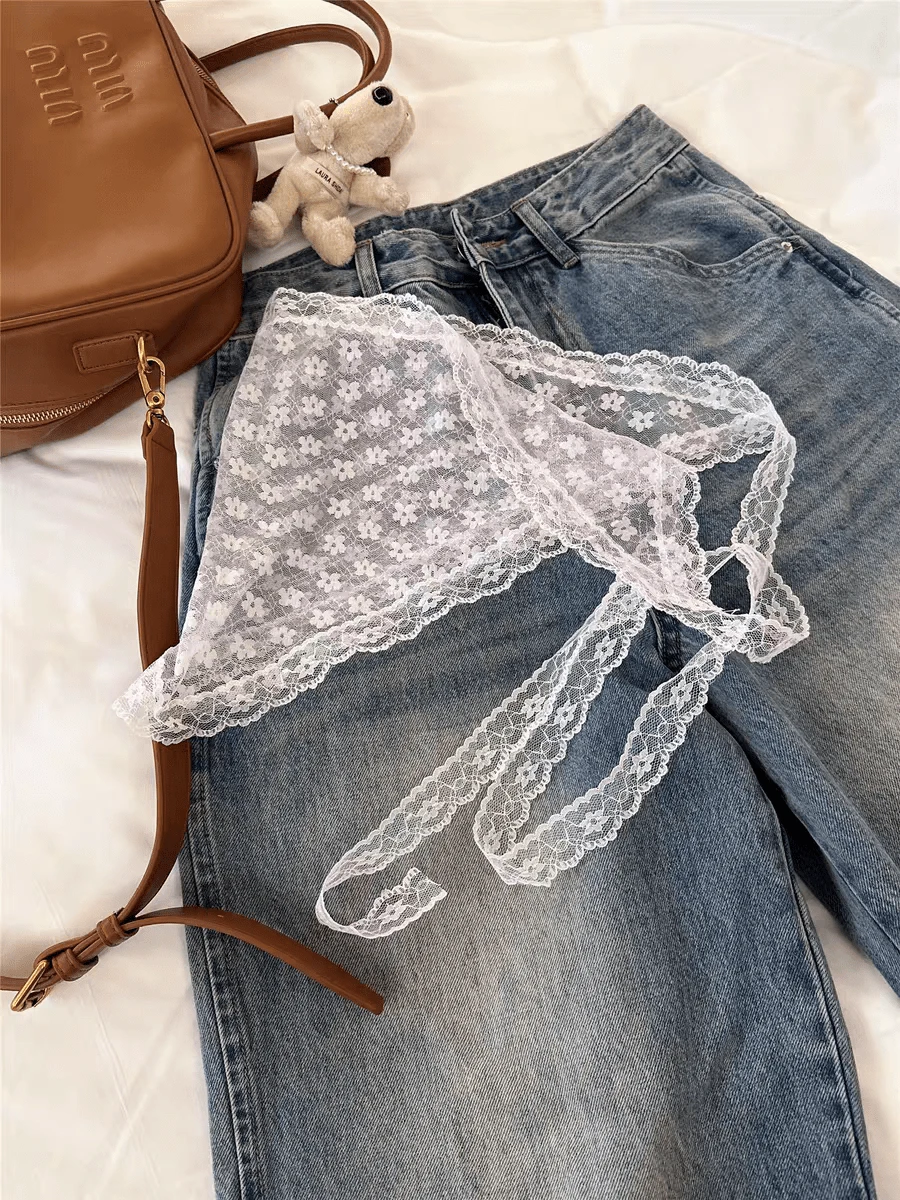 Delicate White Floral Lace Ban - Travel Accessories Neck reseña y precio