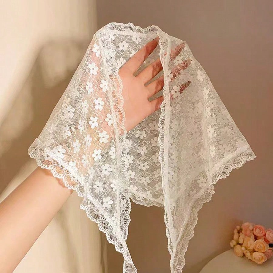 Delicate White Floral Lace Ban - Travel Accessories Neck reseña y precio