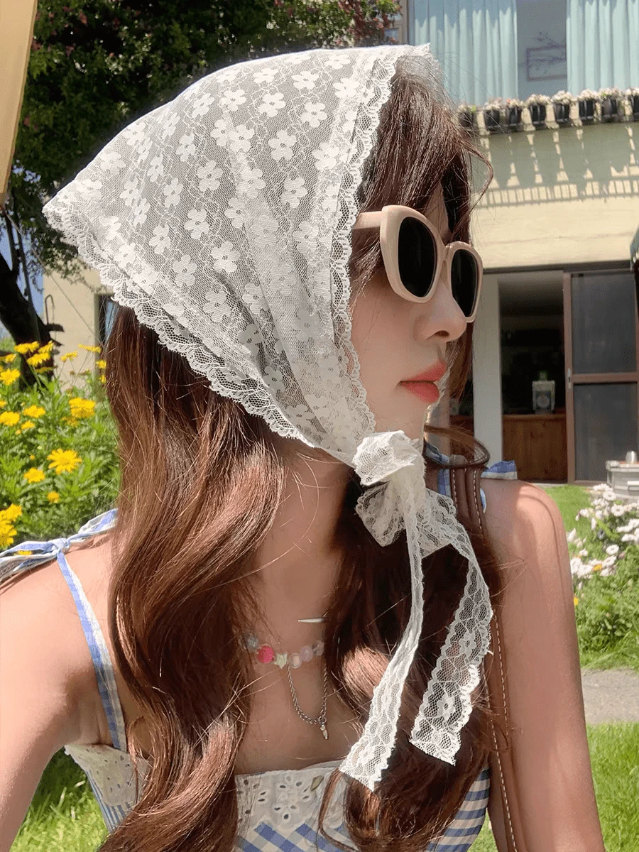 Delicate White Floral Lace Ban - Travel Accessories Neck reseña y precio