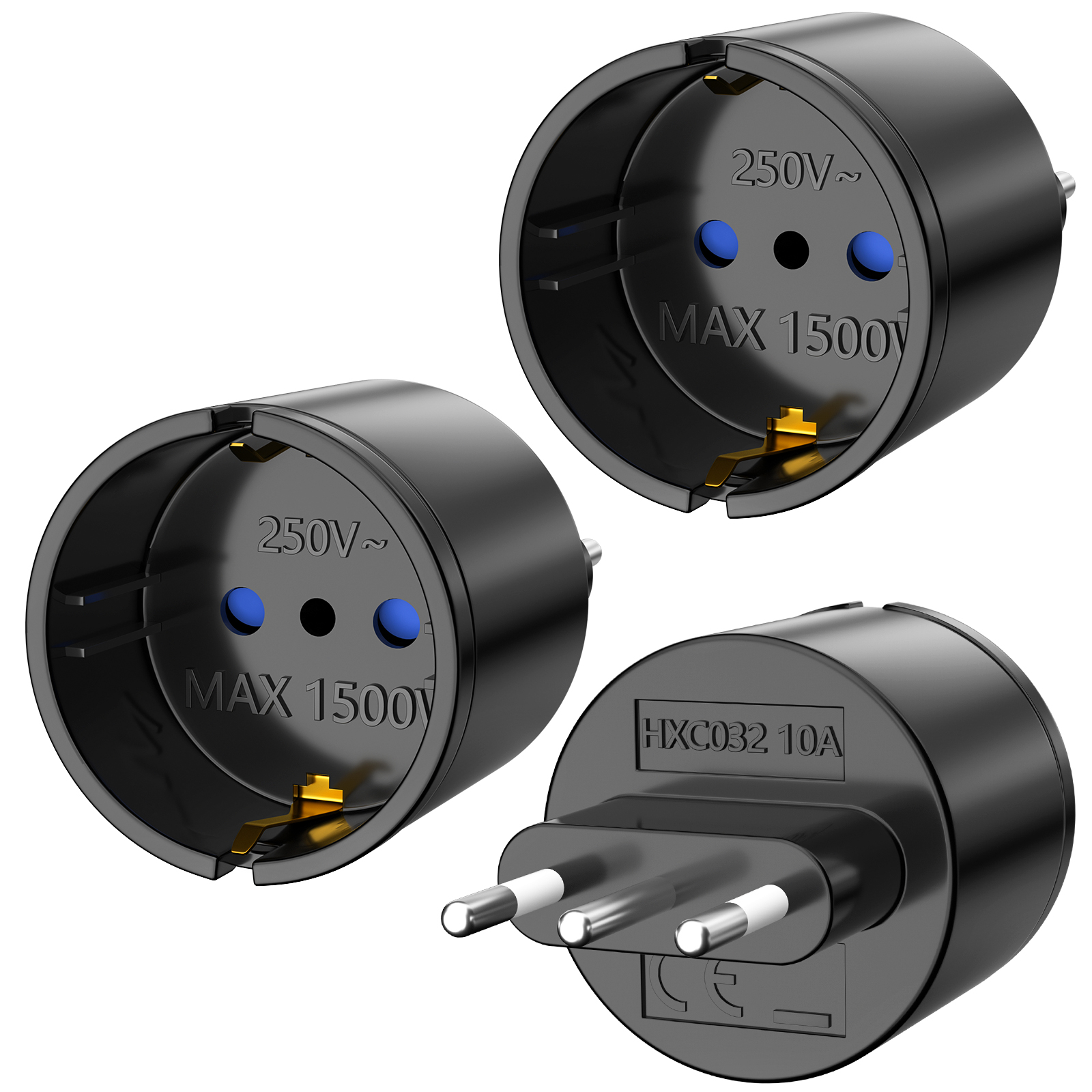 3PCS 1500W Europe Germany to I - Travel Accessories Europe reseña y precio