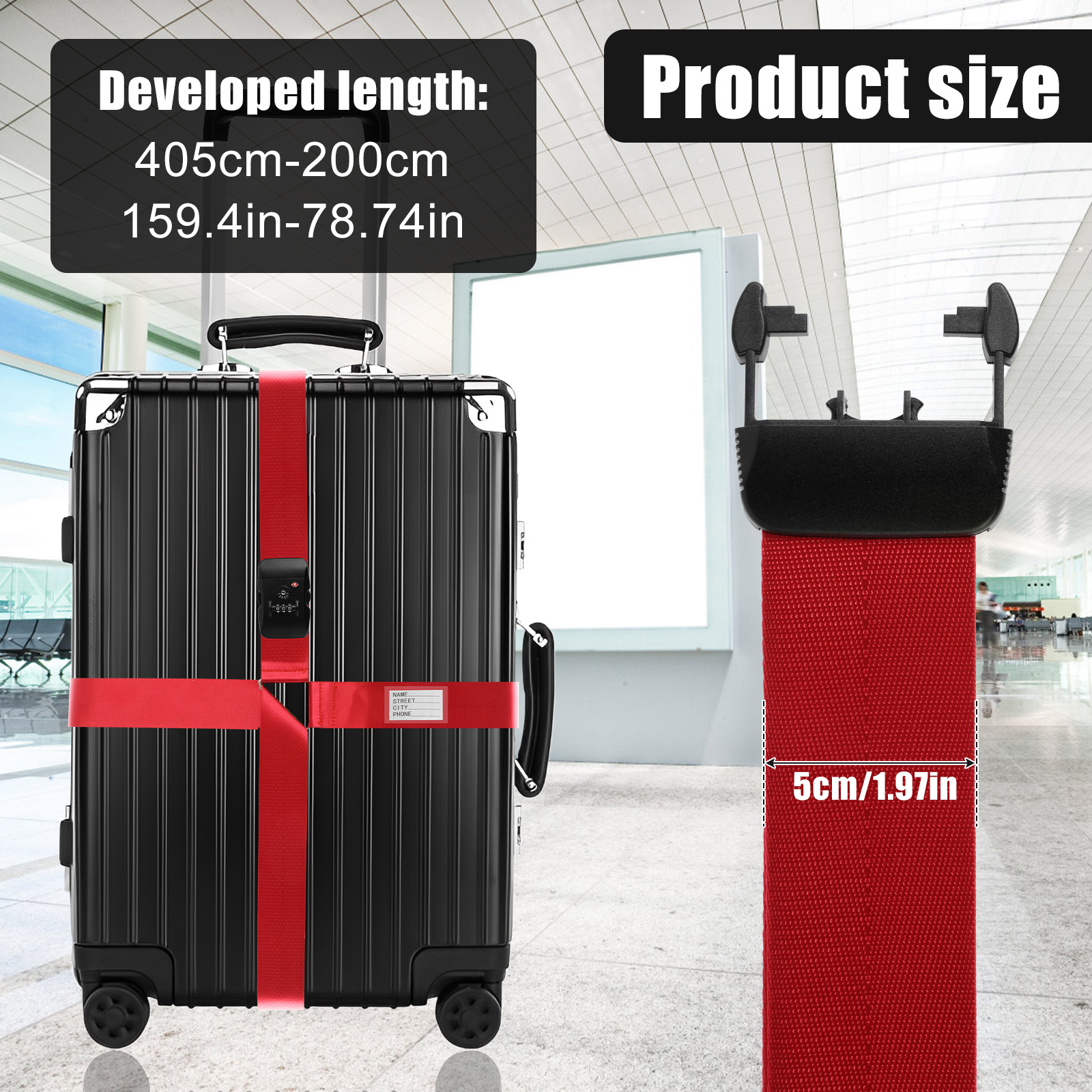 Adjustable Length Luggage Pack - Travel Accessories Essentials reseña y precio