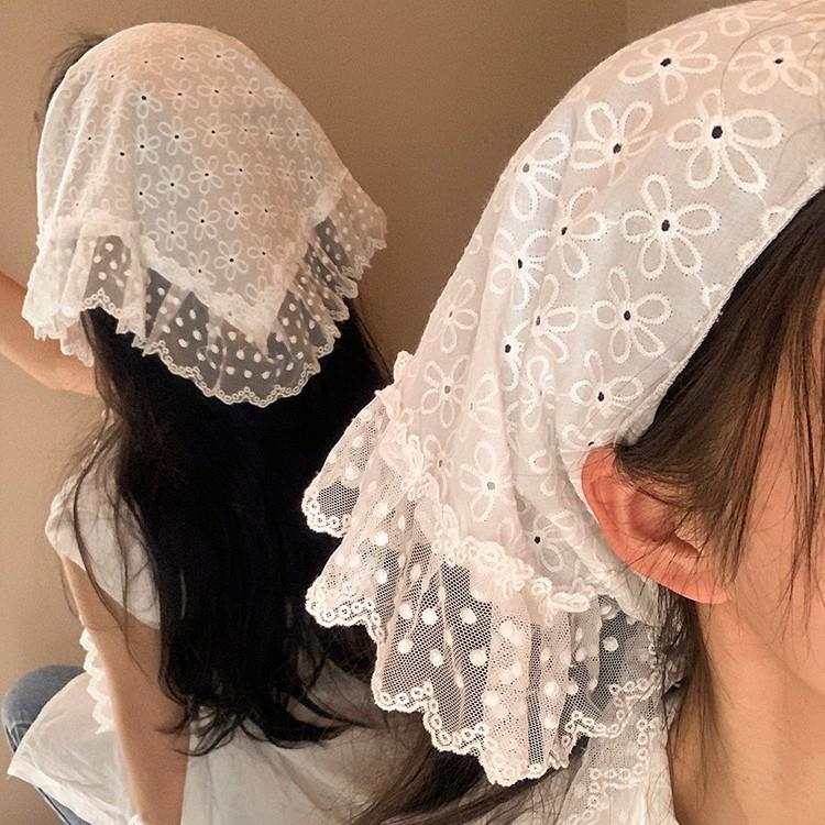 Retro Lace Trim Scarf Women Tr - Travel Accessories Neck reseña y precio