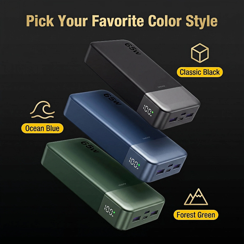 JUOVI 20000mAh Power Bank 65W  - Travel Accessories Display reseña y precio