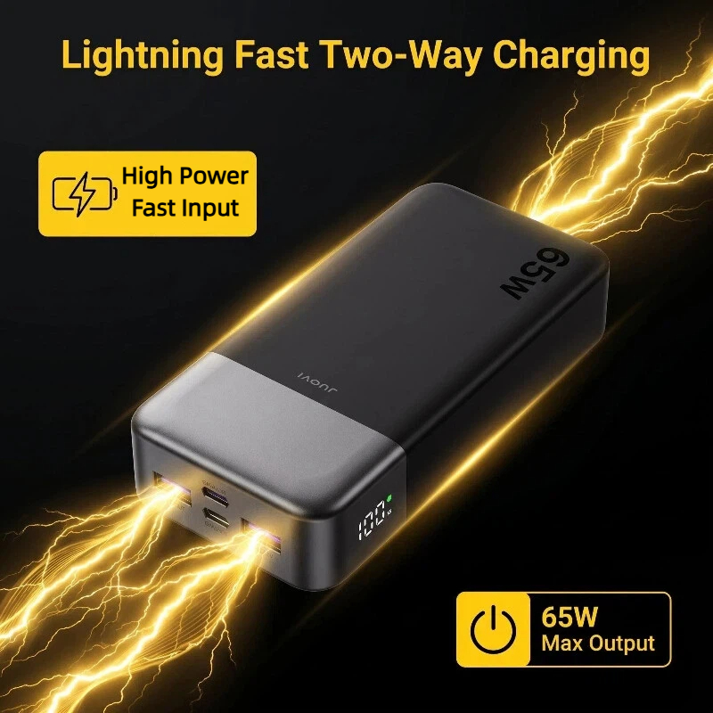 JUOVI 20000mAh Power Bank 65W  - Travel Accessories Display reseña y precio