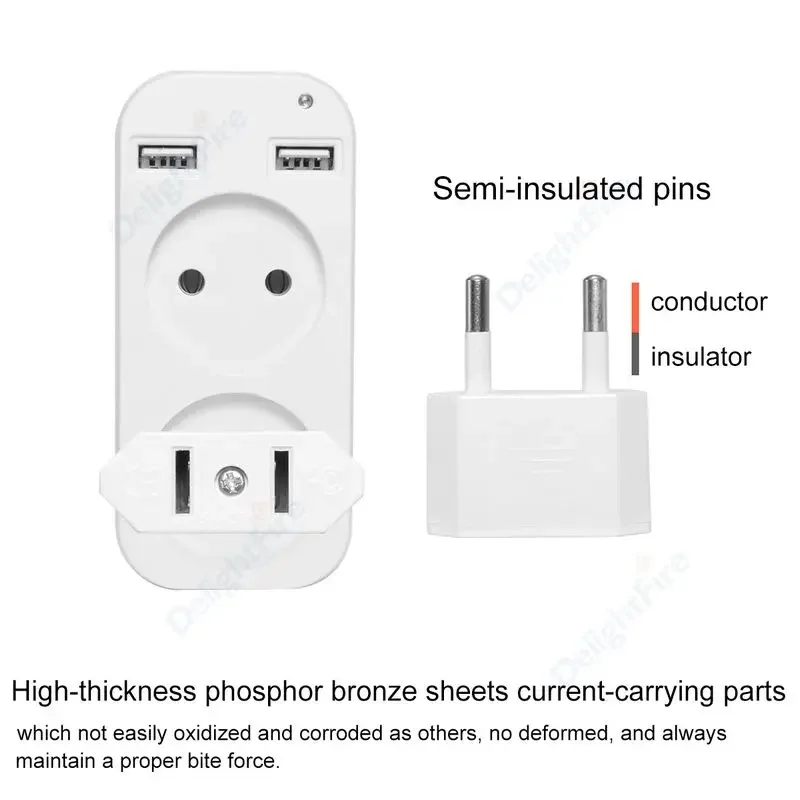 US To EU Plug Adapter CN US Ch - Travel Accessories Europe reseña y precio
